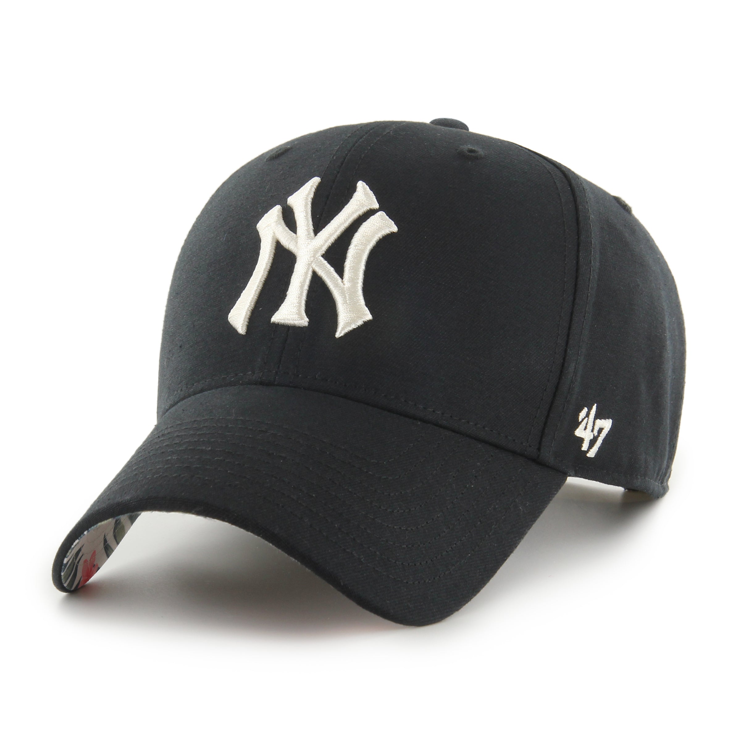 MLB NEW YORK YANKEES COASTAL FLORAL UNDER '47 MVP BLACK