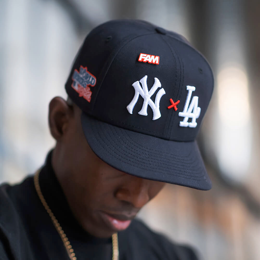 EXCLUSIVE 59FIFTY MLB NY YANKEES X LA DODGERS WS 1981 NAVY/ SCARLET UV