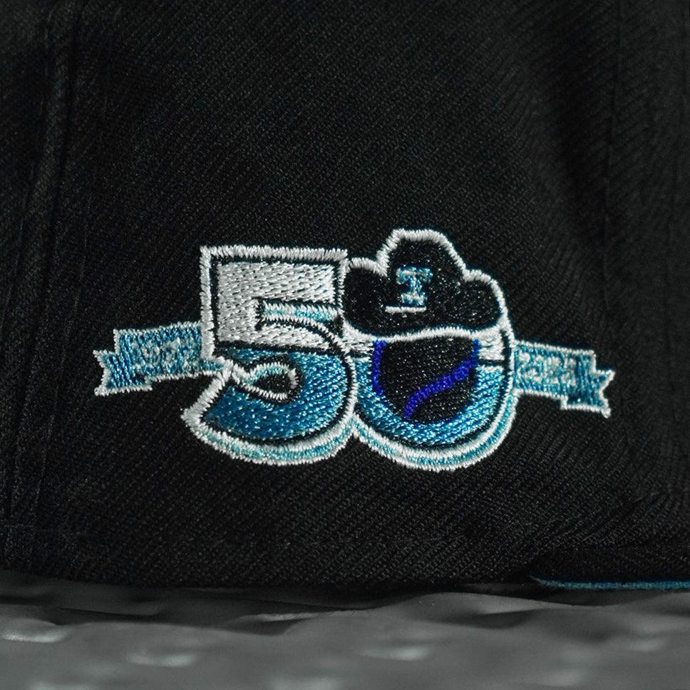 Texas Rangers 50th Anniversary New Era 59FIFTY Fitted Hat (GITD Stone Seaweed Pinot Under BRIM) 8