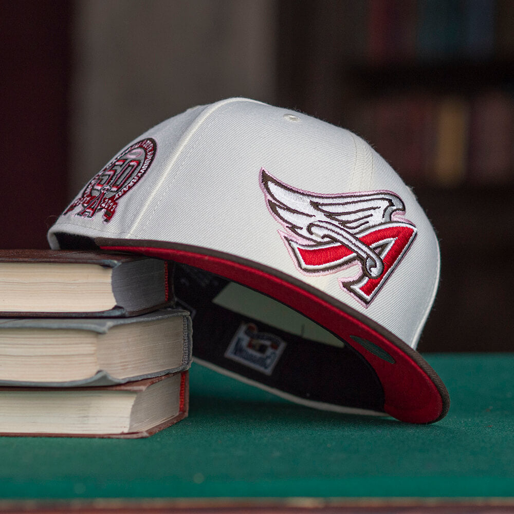 NEW ERA 59FIFTY MLB ANAHEIM ANGELS 50TH ANNIVERSARY TWO TONE / RED UV FITTED CAP