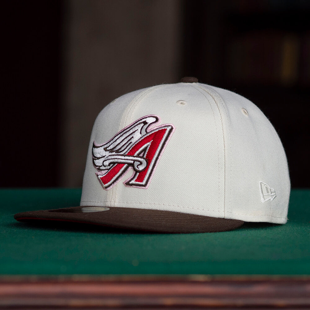 NEW ERA 59FIFTY MLB ANAHEIM ANGELS 50TH ANNIVERSARY TWO TONE / RED UV FITTED CAP