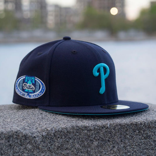 Philadelphia Phillies Hat Baseball Cap Fitted 7 3/8 New Era MLB Vintage  Purple P