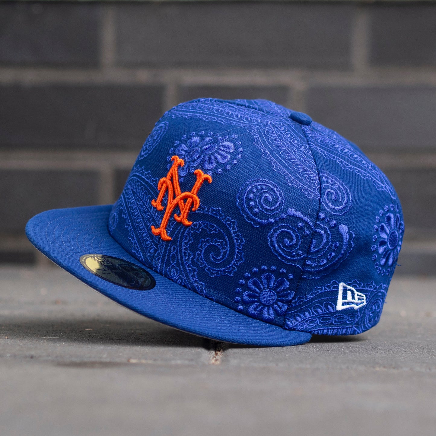 New Era New York Mets Blue MLB Swirl 59Fifty Fitted Hat, FITTED HATS, CAPS