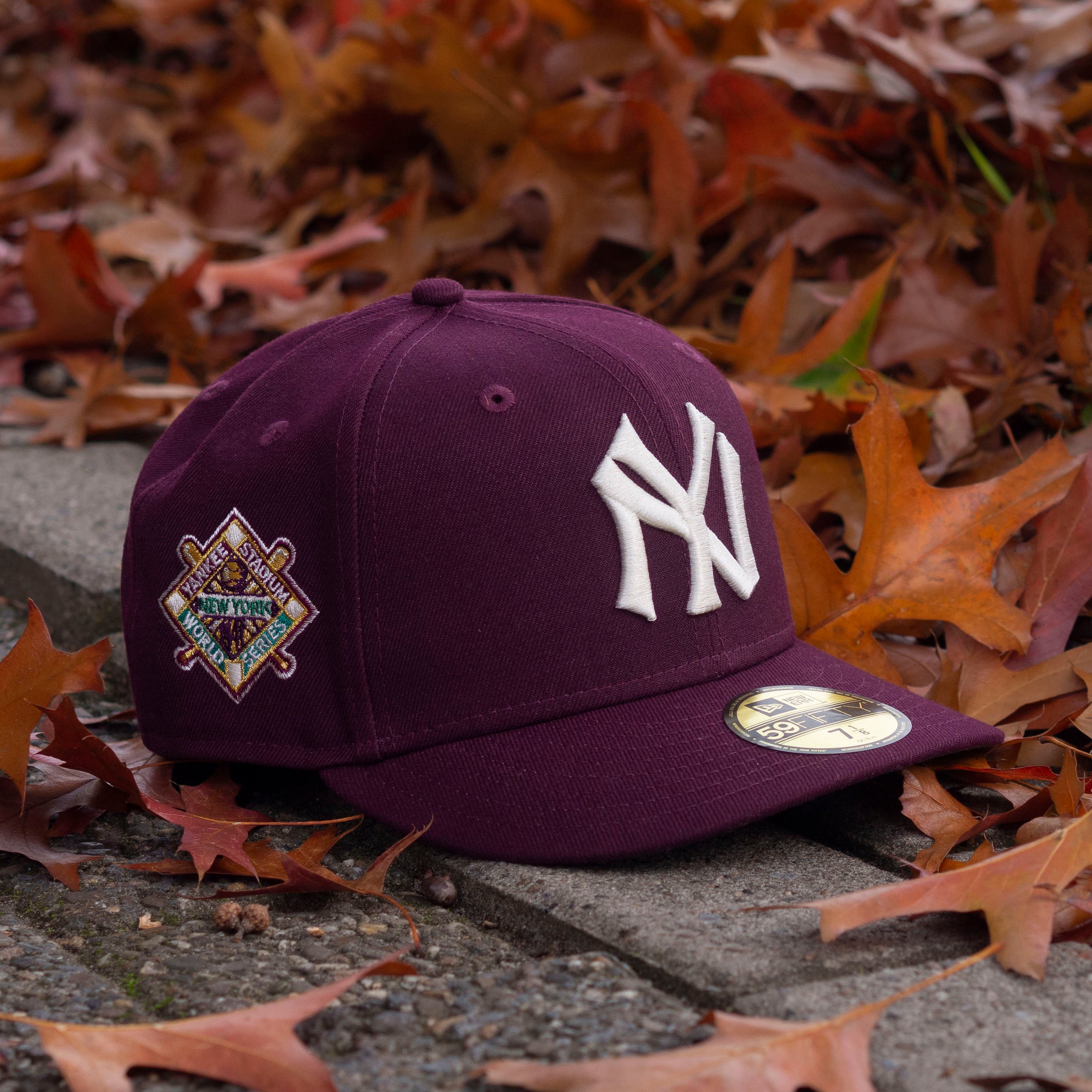 NEW ERA 59FIFTY MLB NEW YORK YANKEES WORLD SERIES 1941 MAROON / AQUA UV FITTED CAP