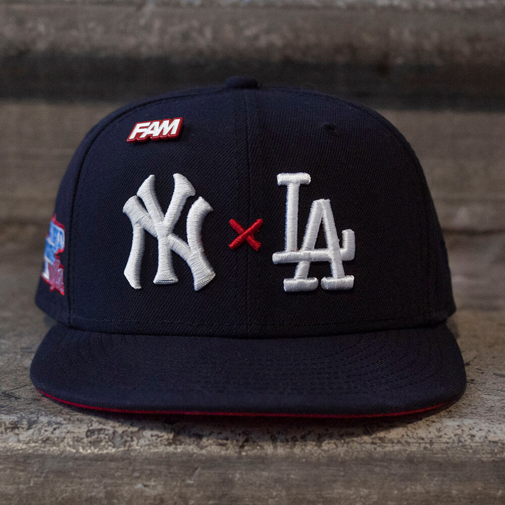 EXCLUSIVE 59FIFTY MLB NY YANKEES X LA DODGERS WS 1981 NAVY/ SCARLET UV