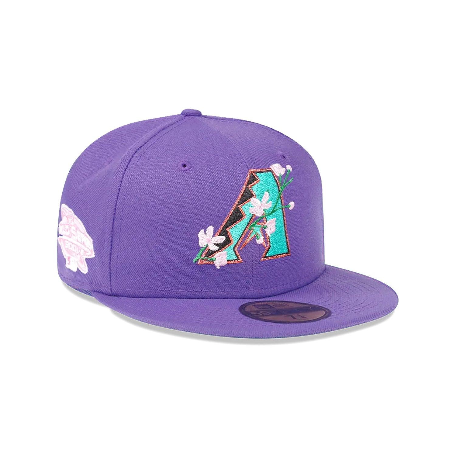 NEW ERA 59FIFTY MLB ARIZONA DIAMONDBACKS SIDE PATCH BLOOM PURPLE / PINK UV FITTED CAP - FAM