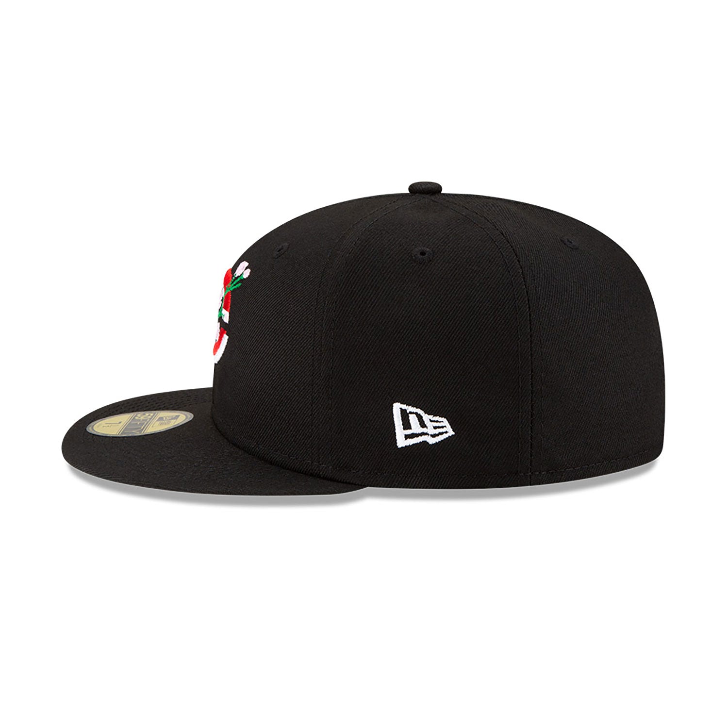 NEW ERA 59FIFTY MLB CINCINNATI REDS SIDE PATCH BLOOM BLACK / PINK UV FITTED  CAP